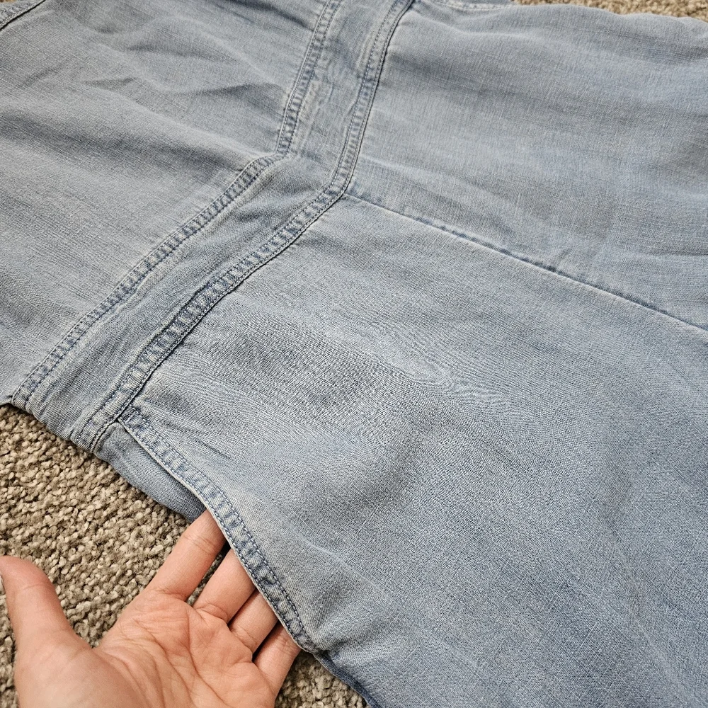 LOFT Light Blue Denim Jumpsuit - Picture 4 of 7